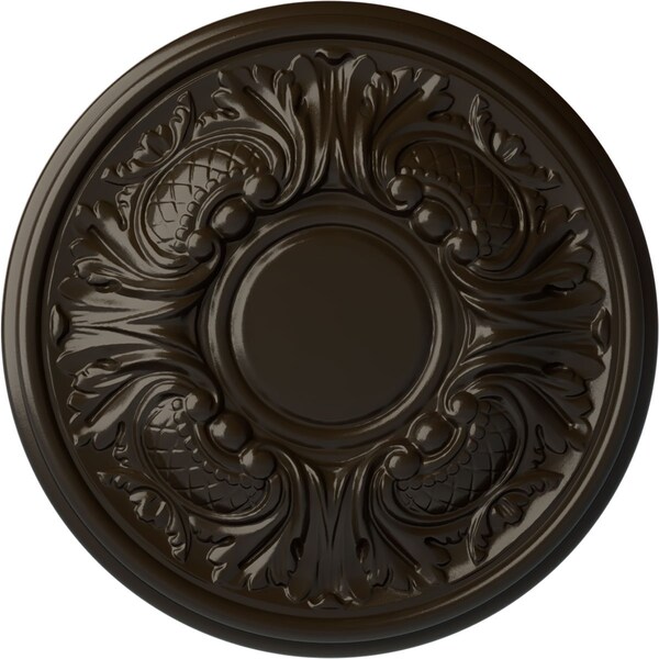 Ekena Millwork Wakefield Ceiling Medallion (Fits Canopies up to 3 5/8"), 11 3/4"OD x 1 1/4"P, Stone Hearth CM11WASHF - main